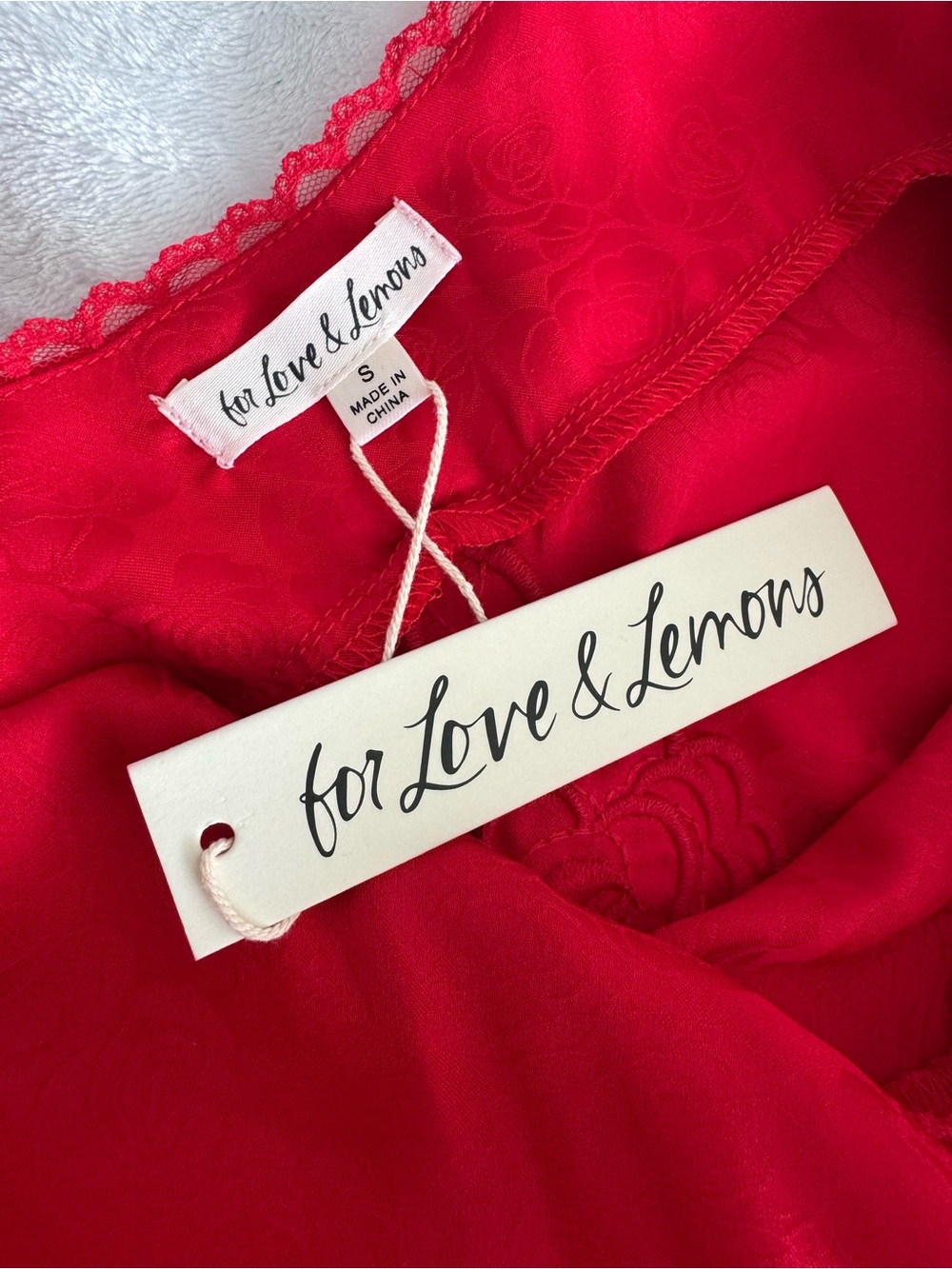 For Love & Lemons Red Claudia Mini Dress - Picture 8 of 14